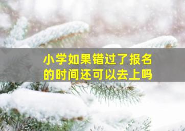 小学如果错过了报名的时间还可以去上吗