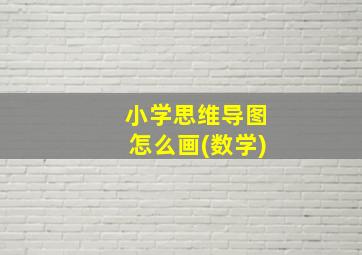 小学思维导图怎么画(数学)