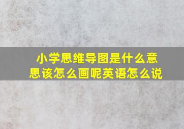 小学思维导图是什么意思该怎么画呢英语怎么说