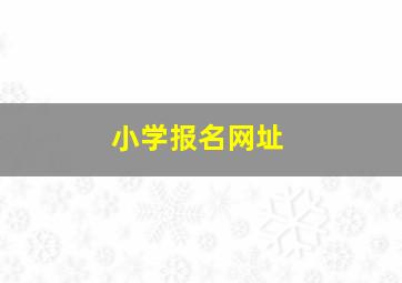 小学报名网址