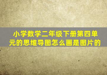 小学数学二年级下册第四单元的思维导图怎么画是图片的