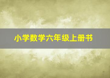 小学数学六年级上册书