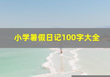 小学暑假日记100字大全