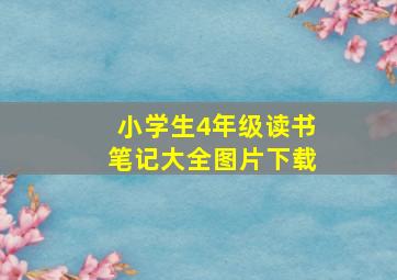 小学生4年级读书笔记大全图片下载