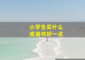 小学生买什么成语书好一点