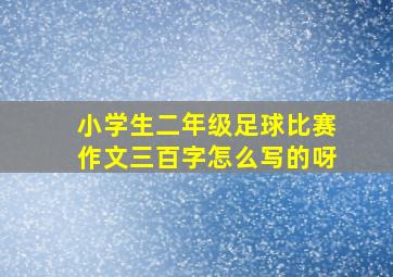 小学生二年级足球比赛作文三百字怎么写的呀