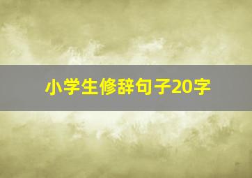 小学生修辞句子20字