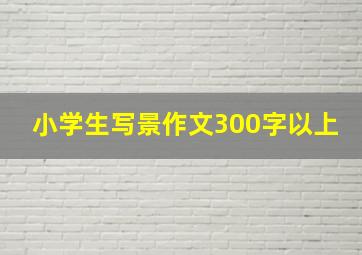 小学生写景作文300字以上