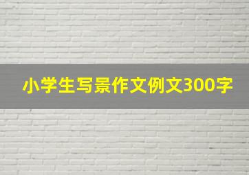 小学生写景作文例文300字