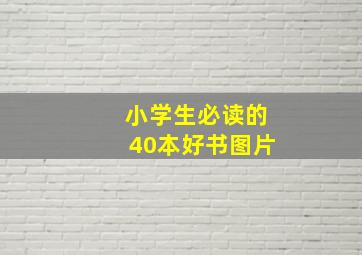 小学生必读的40本好书图片