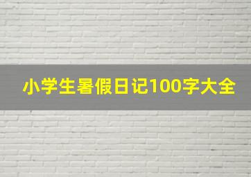 小学生暑假日记100字大全