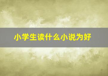 小学生读什么小说为好