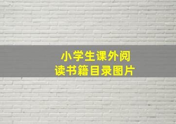 小学生课外阅读书籍目录图片