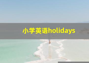 小学英语holidays