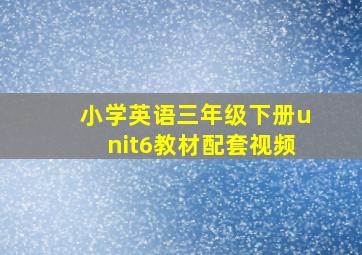 小学英语三年级下册unit6教材配套视频