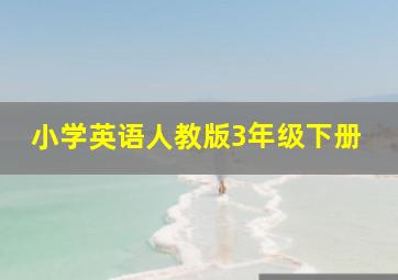 小学英语人教版3年级下册