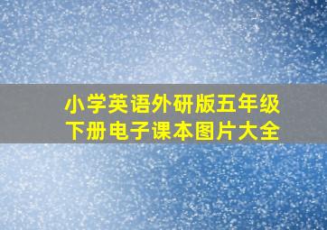 小学英语外研版五年级下册电子课本图片大全