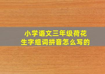 小学语文三年级荷花生字组词拼音怎么写的