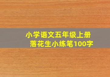 小学语文五年级上册落花生小练笔100字