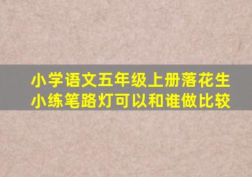 小学语文五年级上册落花生小练笔路灯可以和谁做比较