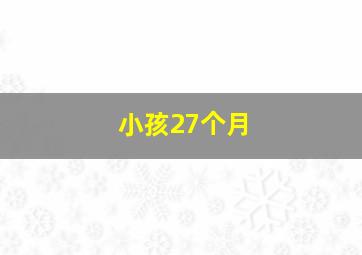 小孩27个月