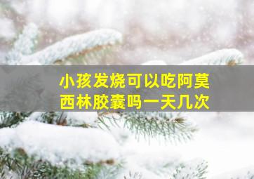 小孩发烧可以吃阿莫西林胶囊吗一天几次