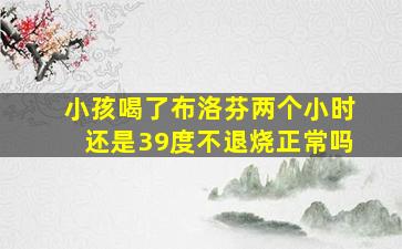 小孩喝了布洛芬两个小时还是39度不退烧正常吗