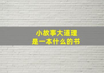 小故事大道理是一本什么的书