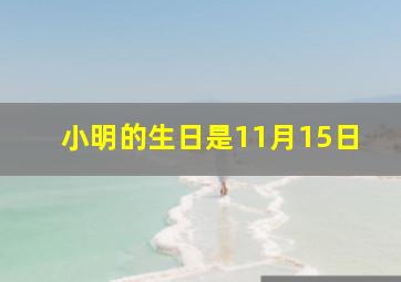 小明的生日是11月15日