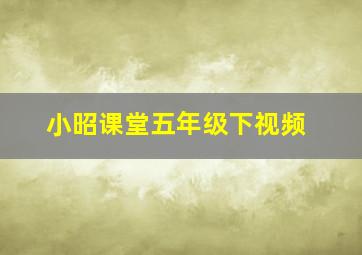 小昭课堂五年级下视频