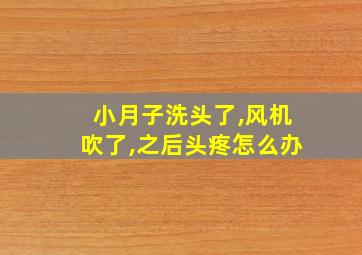 小月子洗头了,风机吹了,之后头疼怎么办