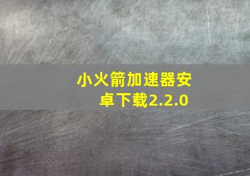 小火箭加速器安卓下载2.2.0