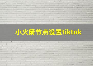 小火箭节点设置tiktok