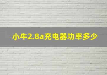 小牛2.8a充电器功率多少