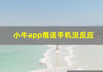 小牛app推送手机没反应