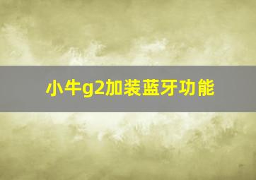 小牛g2加装蓝牙功能