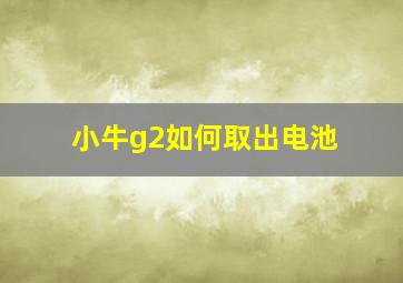 小牛g2如何取出电池