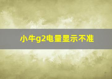 小牛g2电量显示不准