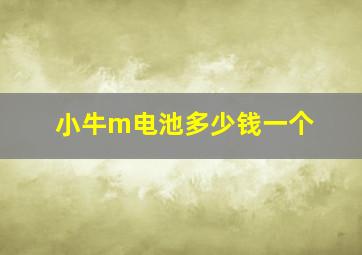 小牛m电池多少钱一个