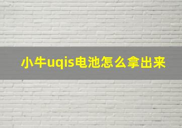 小牛uqis电池怎么拿出来