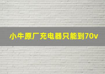 小牛原厂充电器只能到70v