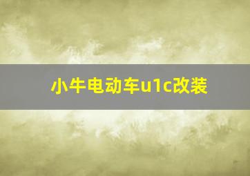 小牛电动车u1c改装