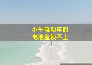 小牛电动车的电池盖锁不上