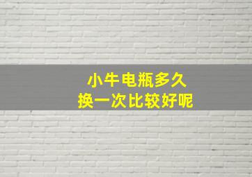 小牛电瓶多久换一次比较好呢