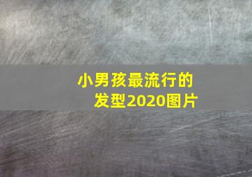 小男孩最流行的发型2020图片