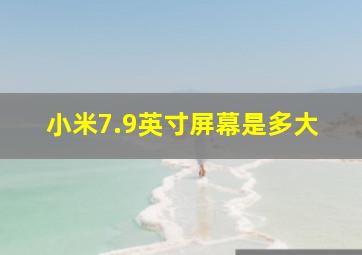 小米7.9英寸屏幕是多大