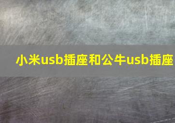 小米usb插座和公牛usb插座