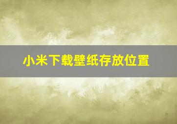 小米下载壁纸存放位置