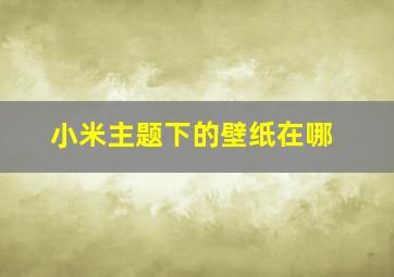 小米主题下的壁纸在哪