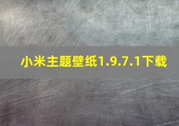 小米主题壁纸1.9.7.1下载